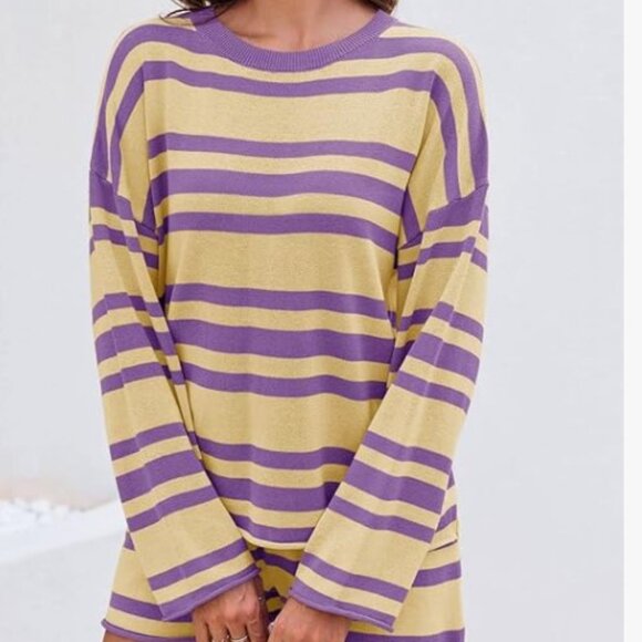 NWOT – TANKANEO WOMENS STRIPED 2-PIECE SHORT SET MATCHING SET - SMALL - Picture 6 of 6